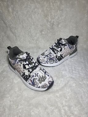 Crazy Train "Cool It Cowboy" Kicks – Western Multi-Print Sneakers – Size 8